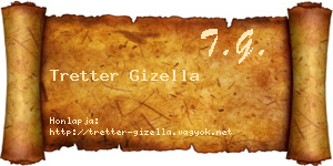 Tretter Gizella névjegykártya